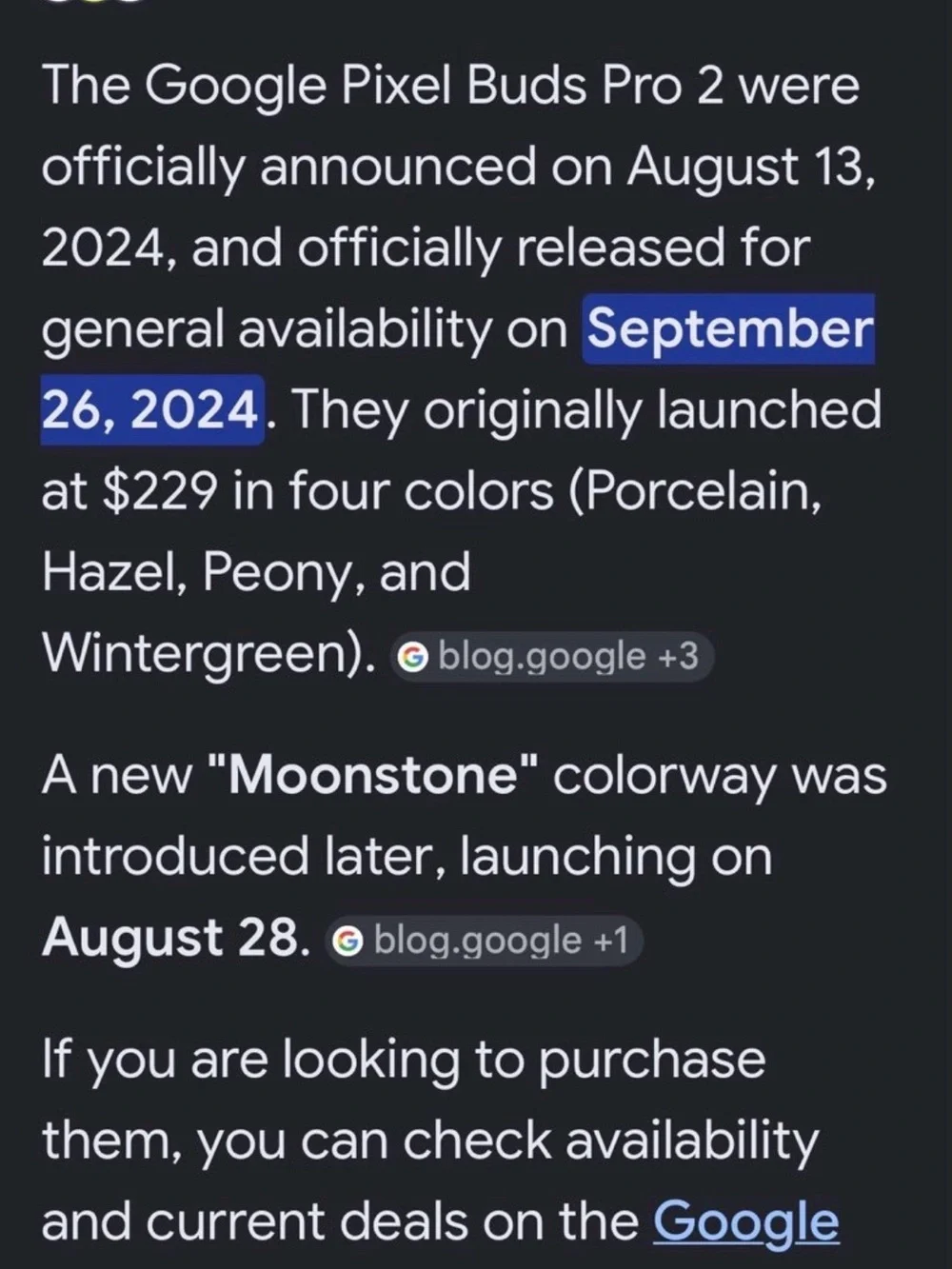 Google Pixel Buds Pro 2 Wireless Earbuds with Charging Case - White/Black